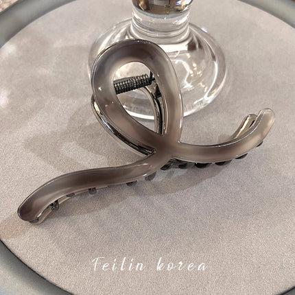 New popular acetate metal hair clip women's large hairpin hair volume large hair grip headdress light luxury high-end design hair accessories