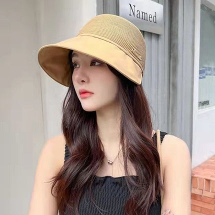 New fashion cap sunscreen sunshade hat women's all-match anti-ultraviolet big hat brim face distribution special for hair generation