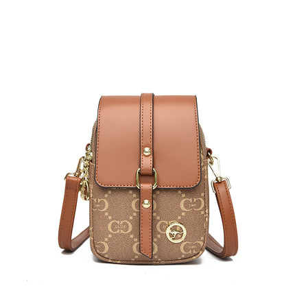Cross-Border Small Bag Women's Summer Fashion Versatile Mobile Phone Bag 2025 New Independent Double-Layer Practical Crossbody Shoulder Bag