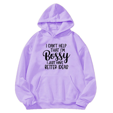 bestter ideas printed hooded hoodie autumn and winter European and American women's jacket coat foreign trade cross-border