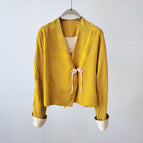 Yellow national style jacquard (free hair tie when placing an order) / S (around 50kg or so, 70abc)