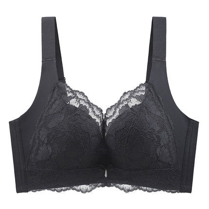 New Breathable Thin Large Chest Small Underwear Women's Summer Traceless Large Size Parammary Anti-sagging Bra Adjustable