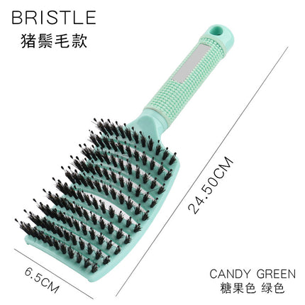 Factory Direct sales bristle big curved comb fluffy curly hair shape comb household hair massage comb oil head rib comb