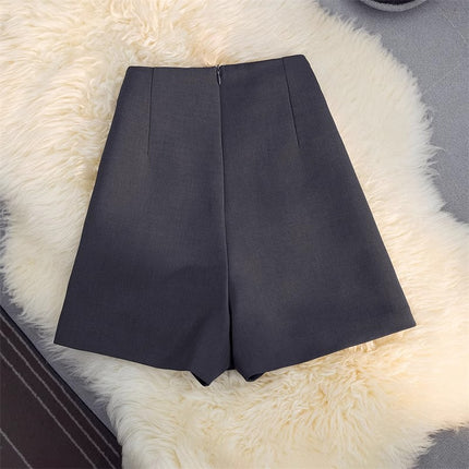 Grey Leggings Skirt Women's 2025 Spring and Summer All-match Casual Suit Shorts High Waist Slimming Outer Wear A- Line Wide Leg Pants