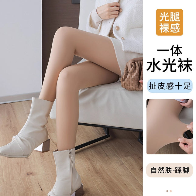 Source: Nude Natural Skin, Water-Glossy Socks, Bare Legs for Women, Spring, Autumn and Winter, Fleece-Lined and Thickened Flesh-Colored Bottoming for Delivery