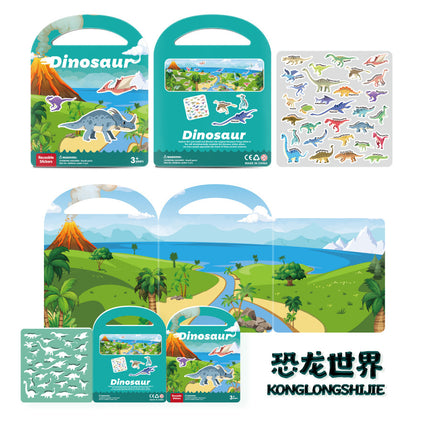 Cross-border Children's Portable Jelly Sticker Book 2-3 Years Old Baby Toy Bubble Sticker Quiet Book Educational Early Children' s Book