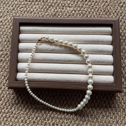 New Product: Shi Jia Strong Luster Pearl Necklace, Niche Light Luxury Minimalist Style Women's Necklace with Magnetic Clasp Design