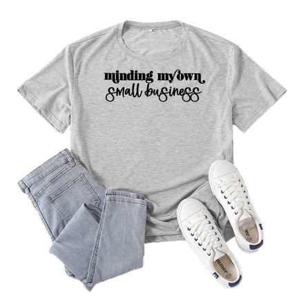 Amazon Supply Mimding My Own Small Business Printed Short-Sleeved Women's Casual Summer