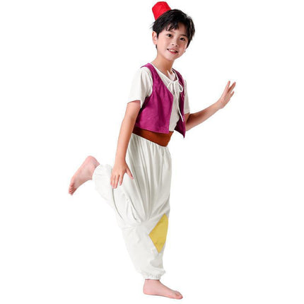 Foreign Trade European and American Amazon Halloween Cos Costume Aladdin's Magic Lamp Prince Kidsren's Role-Playing Costume Children's Day