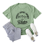 Olive green (black font) / S