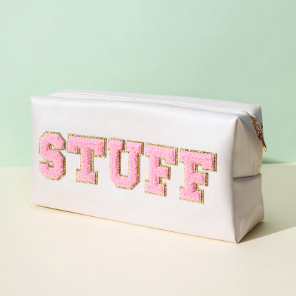 Ins Style Simple New Cosmetic Bag Women Hand Portable Square Waterproof Simple Travel Toiletry Storage Bag