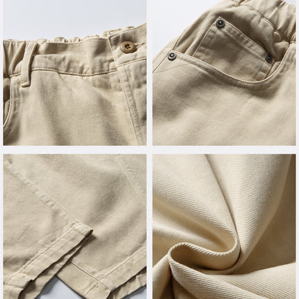 Black Fleet American Retro Small Curved Knife-Style Washed Casual Pants Unisex Loose Straight-Leg Long Pants Workwear
