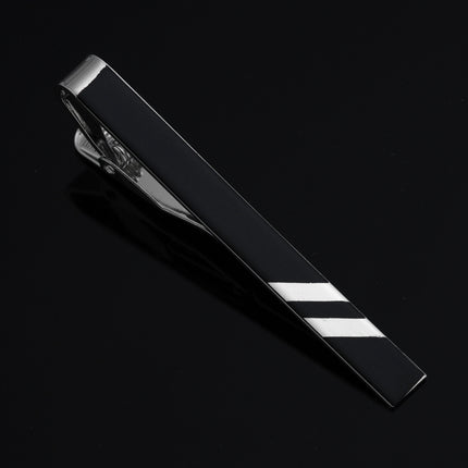 Tie Clip Men's Gold Geometric Line Style Silver Enamel Simple Classic New Black Xiangyun Copper Tie Clip