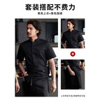 Black short-sleeved top + black vl911 long apron / M