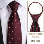 8cm wine red and white dot zipper