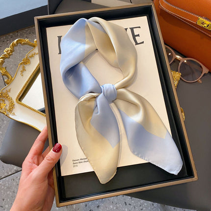 70cm Imitation Silk Square Scarf Fashion All-match Silk Scarf Professional Scarf Korean Style Neck Protection Scarf Decorative Small Square Scarf