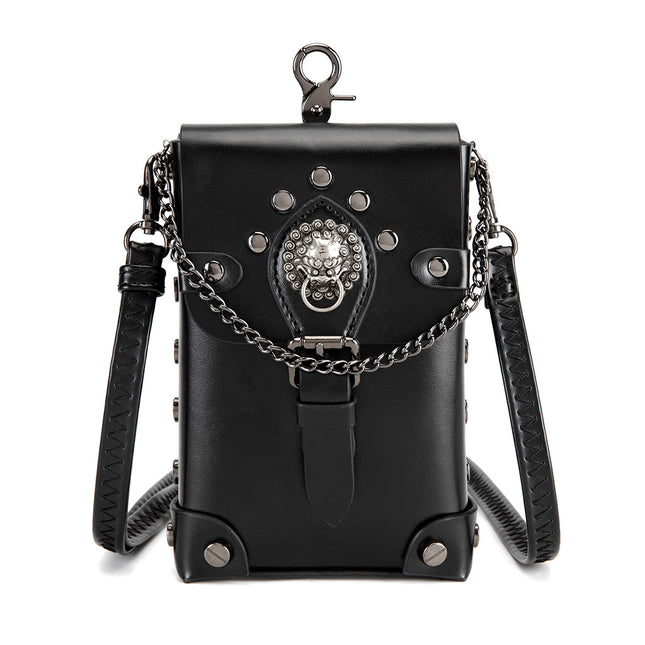 Amazon Cross-border Hot Punk Retro Small Square Bag All-match Women's Shoulder Crossbody Bag MINI Change Satchel