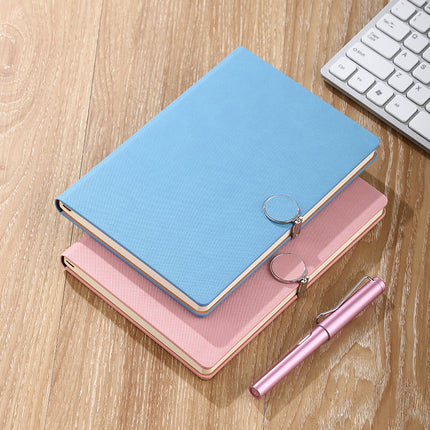 A5 Student Diary Magnetic Round Buckle Blue Multi-Color Storage Notebook Business Notepad Pure Color Gift Box