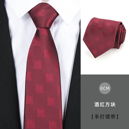 Dress Business Tie Men's and Women's Groom Wedding Black Zipper Korean Narrow No Lazy Striped Bow Tie Plaid