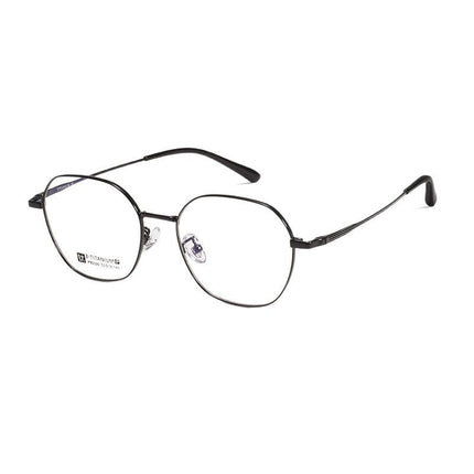 Ultra Light Titanium Frame Gold Wire Glasses Elegant Polygonal Glasses Frame Men's and Women's Style Plain and Artistic Available Myopia Glasses Frame