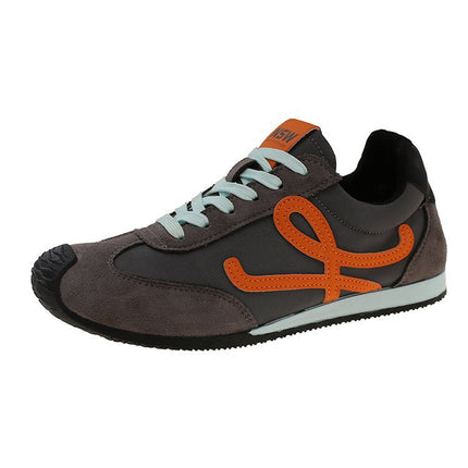 Women's 2025 Autumn New Casual Sports Shoes with Hidden Height Increase, Retro Color-Block Versatile Sneakers Wholesale