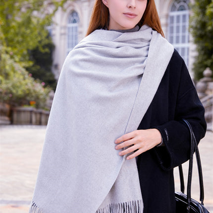 Wool Scarf Shawl High-End Versatile Solid Color Scarf Women's Winter 2025 New Men's Cashmere Scarf Wholesale