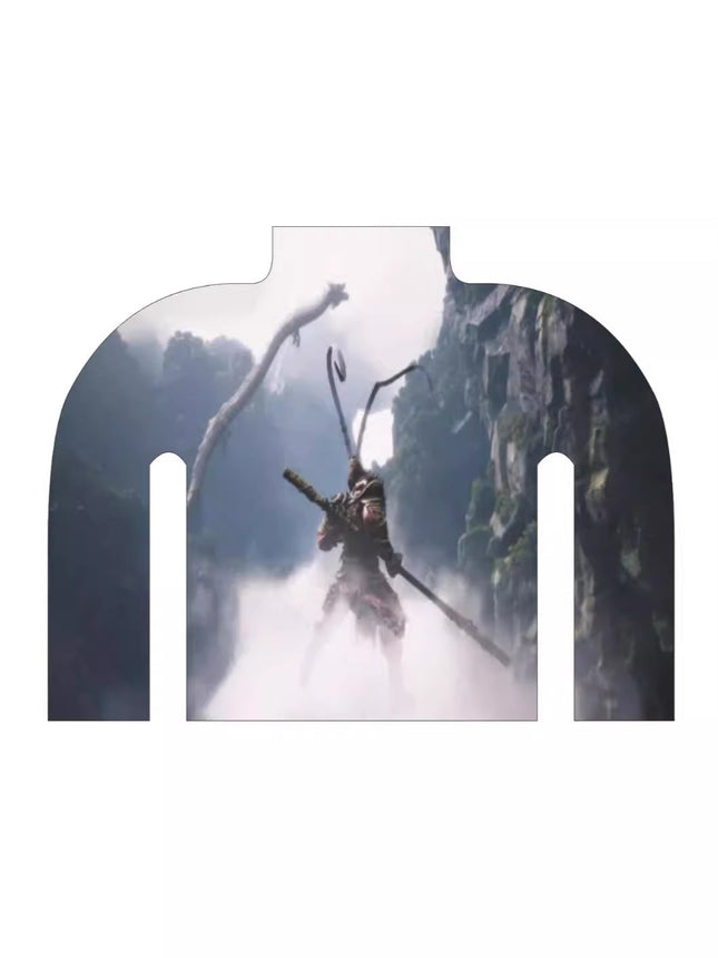 Popular Black Myth Wukong Printed Pleated Top Fantasy Heaven and Land National Trend Miyake 3D Printed Short Sleeve T-Shirt Wholesale