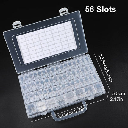 DIY Storage Beaded Transparent 64-Grids Rice Bead Storage Box Desktop Satchel Nail Art Jewelry Rice Bead Plastic Storage Box