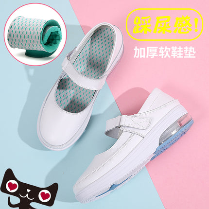 Nurse Shoes Women's Hole-In-The-Wall Soft Sole Breathable Non-Tiring Feet Hollow Summer Sandals Thick-Soled Air Cushion Medical Shoes