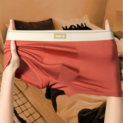 Men's Underwear Simple Boxer Briefs Skin-Friendly Breathable Antibacterial Crotch Comfortable Elastic Mid-Waist Boxer Briefs Ready for Sale