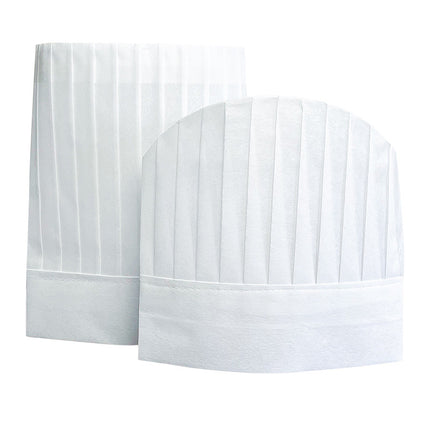 Disposable Chef Hat Thickeneded Men's and Women's Hood Dome Medium-High Non-Woven Breathable Catering Kitchen Work Mesh Hat