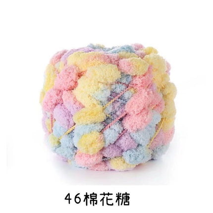 Big ball ball coarse wool round thread loop crochet sofa cushion carpet cushion handmade DIY woven material bag