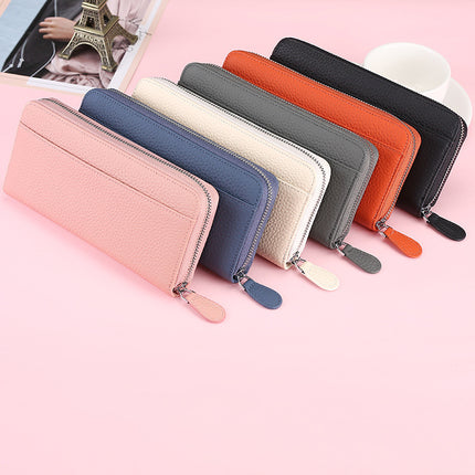 Accordion Card Holder Coin Purse Large Capacity Clutch Anti-Theft First Layer Cowhide Multi-Functional Japanese-Style Card Slot
