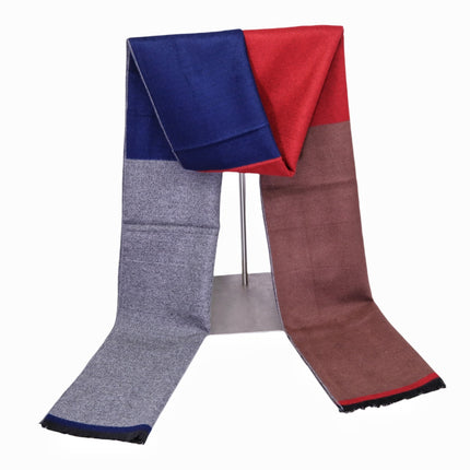 2024 new autumn and winter scarf simple fashion men's warm cold scarf windfall casual business style scarf
