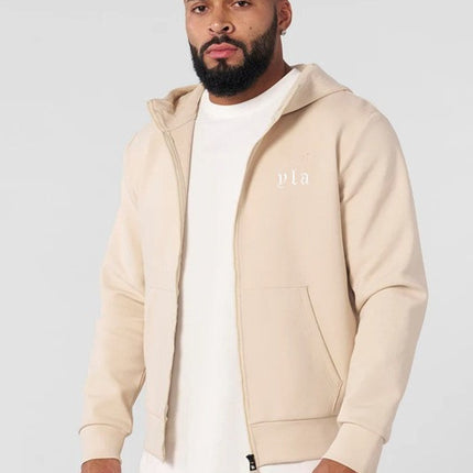 Cross-border New YOUNGLA Casual Hooded Cardigan Sweater Men's Loose Gym Running Training Sports Long Sleeve