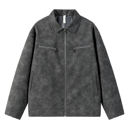 Fast 2024 Autumn New Jacket Loose Overalls Leather Jacket Men's Bike Clothing Leather Jacket Coat Fashionable Leather