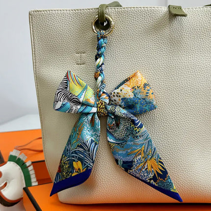High-grade Handbag Handle Ribbon Bag Handle Handle Accessories Silk Scarf Handbag Tie Bag with Decorative Ribbon Pendant