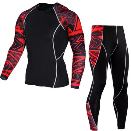 Men's Sportswear Sweat-Wicking Running Marathon Tight-Fitting Suit Quick-Drying High-Elastic Two, Three, or Four-Piece Set Wholesale Trade