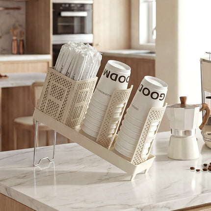 Removable multi-functional disposable paper cup holder single group double group size coffee cup storage rack