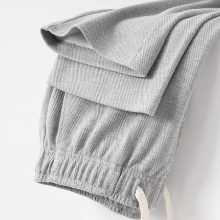 Unresistable Sweatpants! 300g Heavyweight Light Gray Twill Straight Loose Sweatpants Men's Casual Sports Pants Women