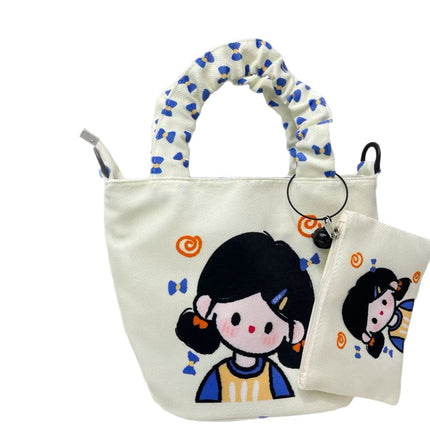 In-Stock New Small Cloth Bag Ins Cute Cartoon Women's Summer Cloth Bag Handbag Casual Tote Bag Upgrade
