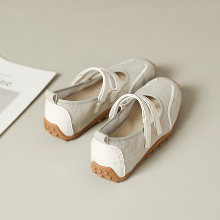 2026 New Niche Ballet-Style German Training Shoes with Double Straps, Sporty Mary Jane Women's Flat Shoes