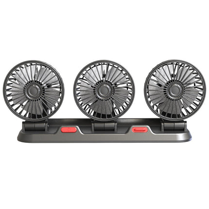Car Fan 24V Large Truck 12V Car Van Powerful Refrigeration Double-Head USB Universal Car Electric Fan