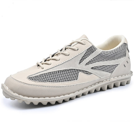 Mesh Shoes for Men 2025 New Summer Breathable Cut Out Shoes Soft Sole Non-Slip Lightweight Forrest Gump Shoes Casual Shoes Large Size