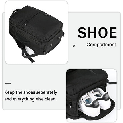 Simple Business Laptop Backpack 17inch Multi-Function USB Charging School Bag Large Capacity Backpack