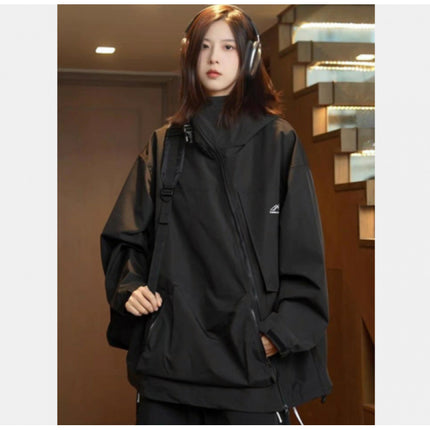 Mountain Outdoor Waterproof Jacket Jacket Men's Spring Autumn and Winter New Inclined Zipper Mountaineering Jacket Jacket