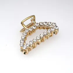 European and American Korean style electroplated rhinestone clip simple women's hairpin hairpin all-match internet celebrity rare medium diamond style hair clip