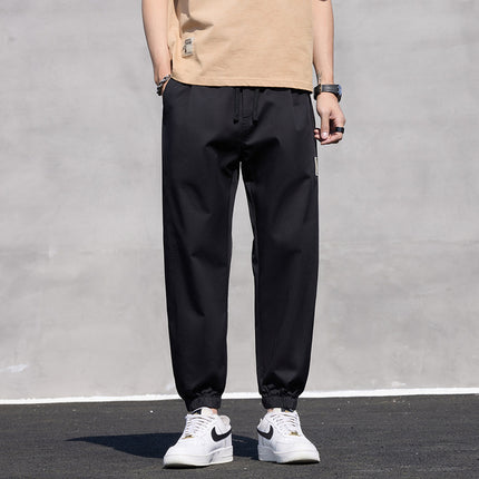 Summer Cargo Pants for Men, Trendy Brand, Loose Casual Jogger Nine-Point Pants, Harem Light Green Pants for Men