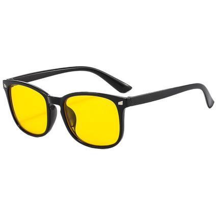 New Retro Night Vision Anti-glare Glasses Box Anti-blue Light Goggles Yellow Men Sunglasses Gaming Glasses