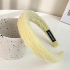 5#Goose yellow pleated sponge headband